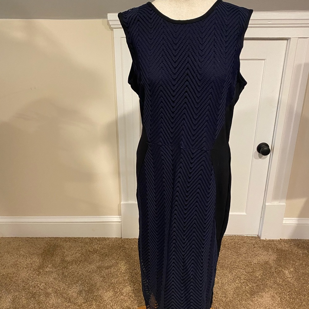 Black & blue Anthropologie dress